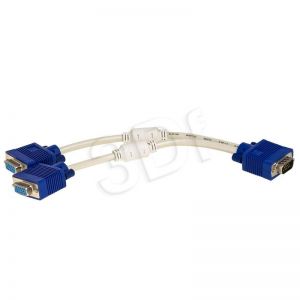 AKYGA ADAPTER VGA 15-PIN / 2X VGA 15-PIN 25CM AK-AD-20