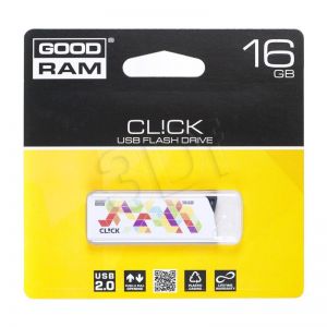 Goodram Flashdrive CL!CK 16GB USB 2.0 Biało-kolorowy