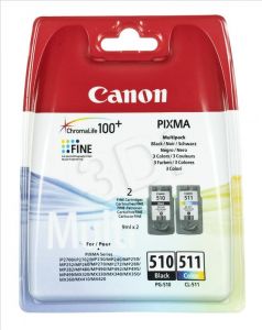 CANON Tusz PG-510/CL-511=PG510/CL511=2970B010, Zestaw Bk+Kolor, PG-510+CL-511