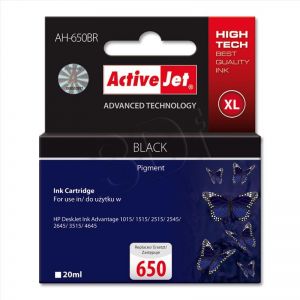 ActiveJet AH-650BR tusz czarny do drukarki HP (zamiennik HP 650 CZ101AE) Premium
